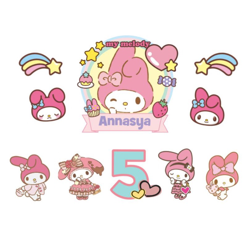 Jual Cake Topper My Melody Sanrio Shopee Indonesia 6858