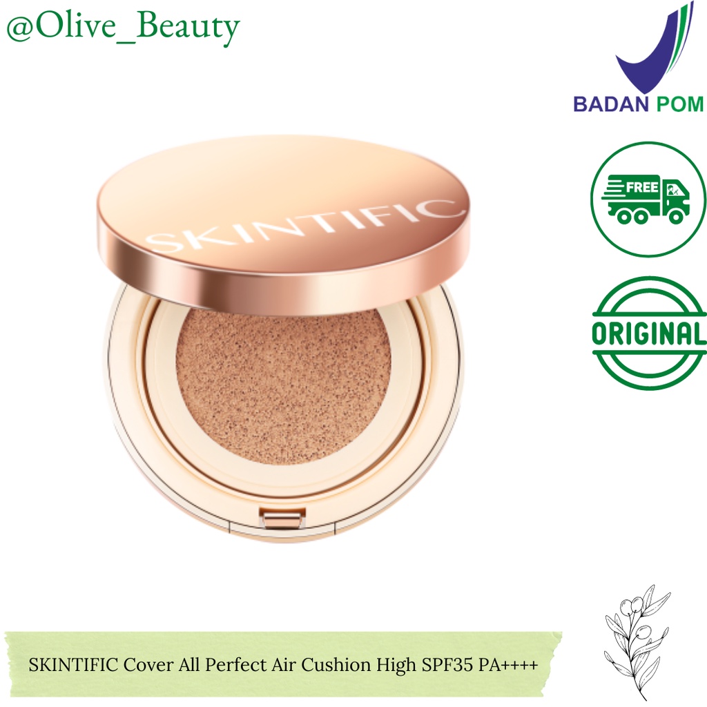 Jual SKINTIFIC Cover All Perfect Air Cushion High SPF35 PA++++ | Shopee ...