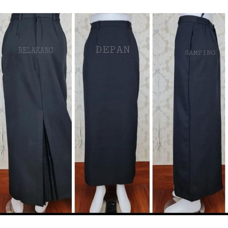 Jual Hitam rok A .rok span Rok kerja Rok wanita panjang | Shopee Indonesia