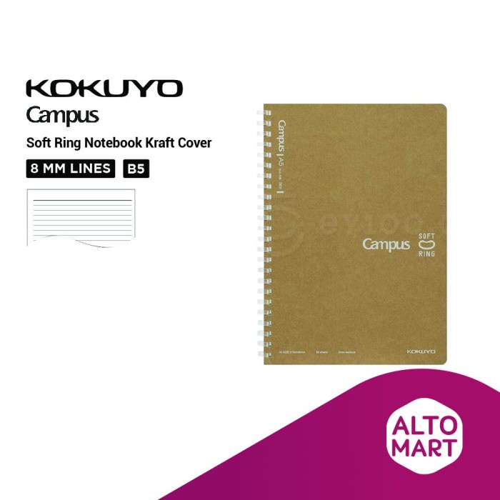 Jual Pad Kokuyo Campus Soft Ring Notebook Kraft Cover B5 A5 Buku Tulis ...