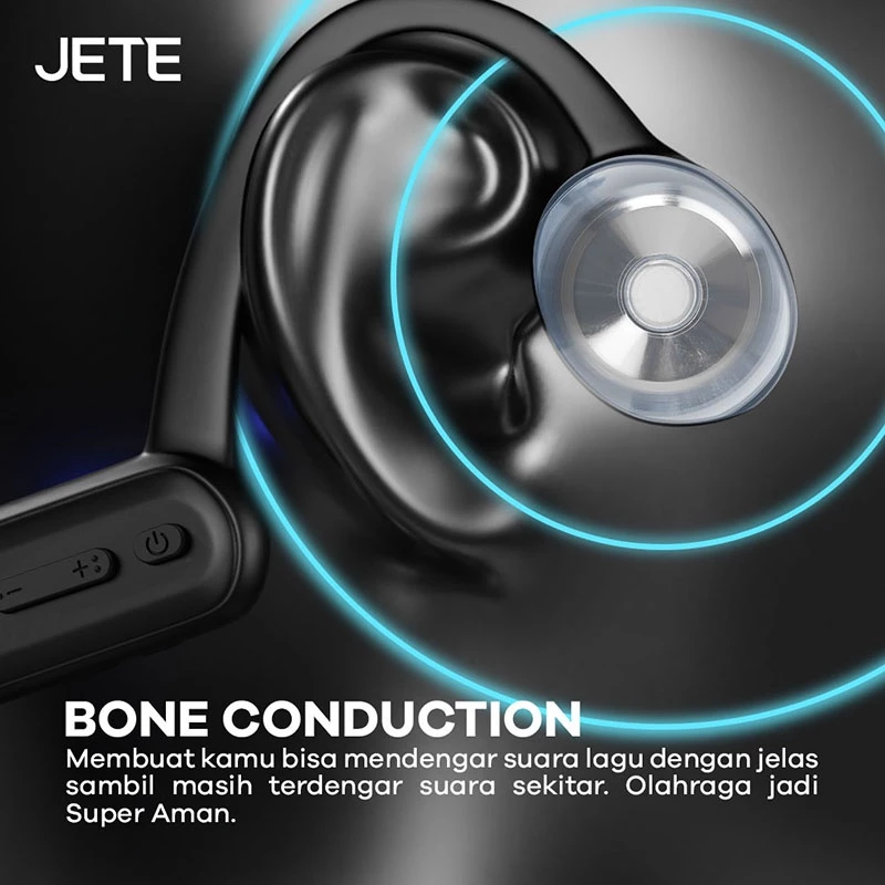 JETE Openear 2 Sport Headset Bluetooth JETE Open Ear 2 IPX8 Bone Conduction - Garansi 2 Tahun