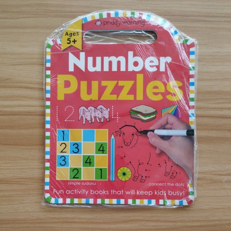 Jual Number Puzzles activity book wipe clean book Shopee Indonesia