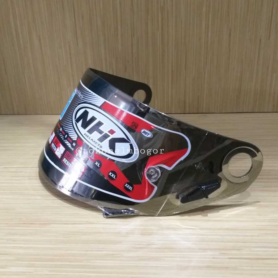 Jual Visor Nhk Gp Pro Flat Irridium Silver Shopee Indonesia