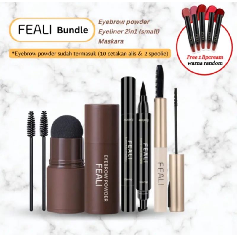 Jual PAKET EYEBROW POWDER (EYEBROW,EYELINER STAMP,MASKARA,CETAKAN ALIS