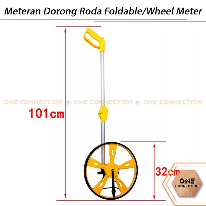 Jual Meteran Dorong Roda Foldable /Measuring Wheel Meter/Alat Uukur ...