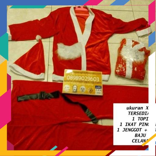 Jual Special Natal Dan Tahun Baru 2022 Kostum Santa Claus Baju Sinterklas Natal Ukuran Jumbo 8717