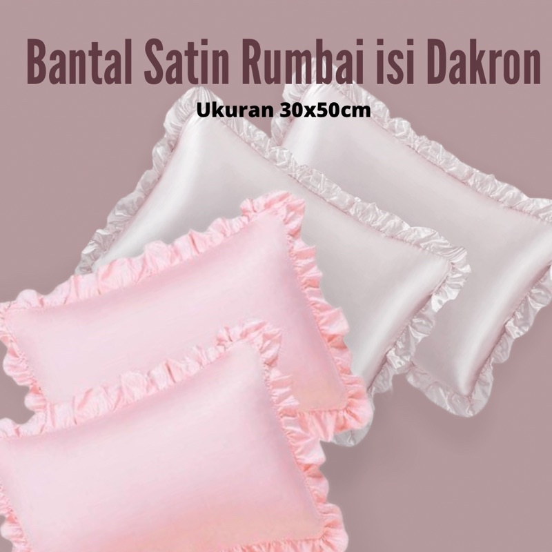 Jual Bantal Satin Rumbai Isi Dakron Bantal Tidur Bantal Salon Bantal ...