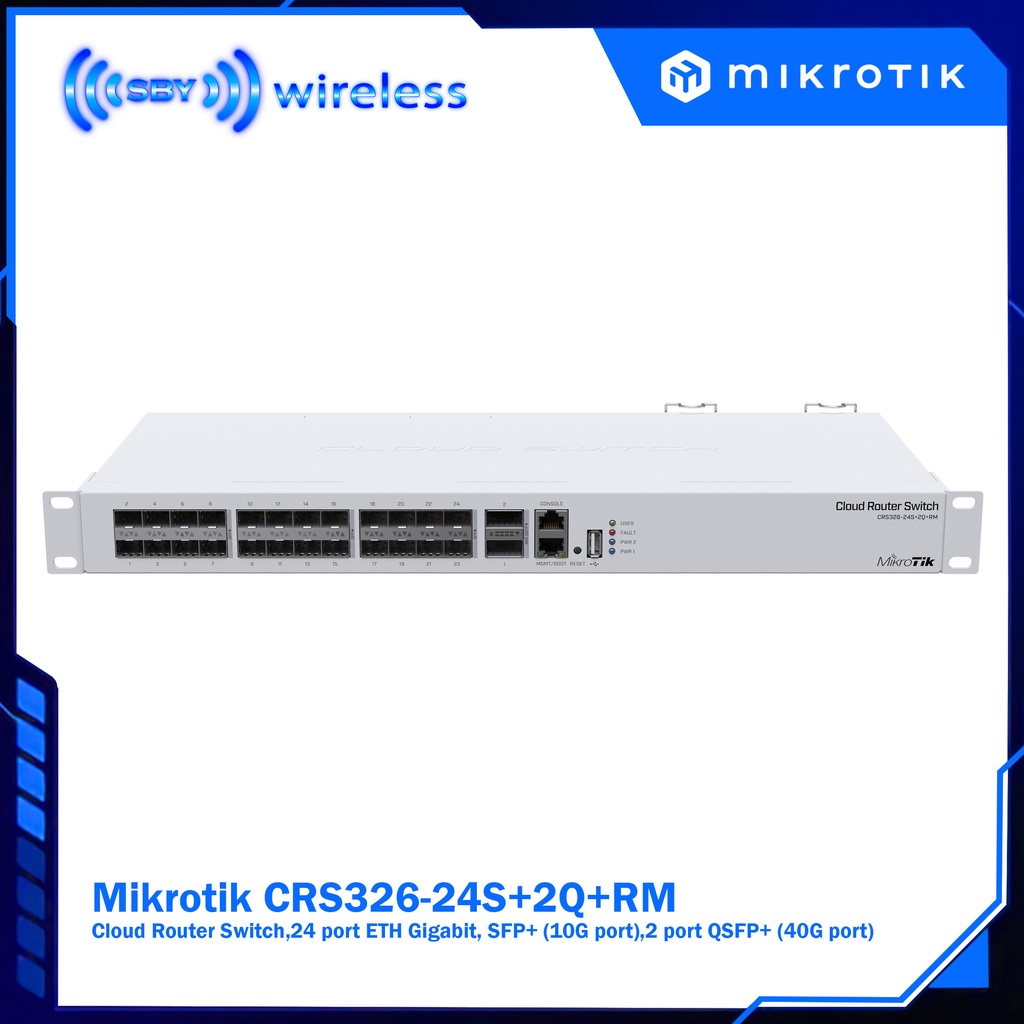 Jual Mikrotik RouterBoard CRS326-24S+2Q+RM Cloud Router Switch,24 port ...