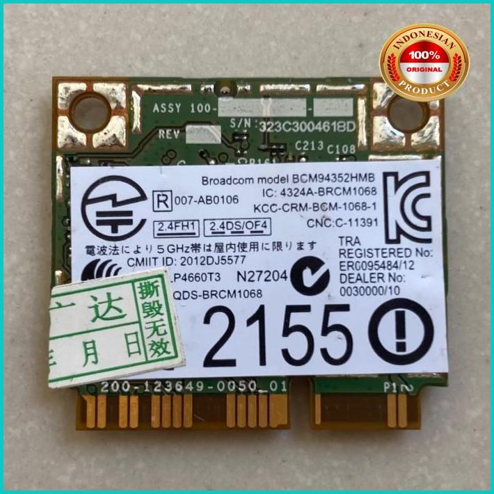 Jual Hackintosh Wifi Card Dw1550 Bcm94352 Ac Dual Band