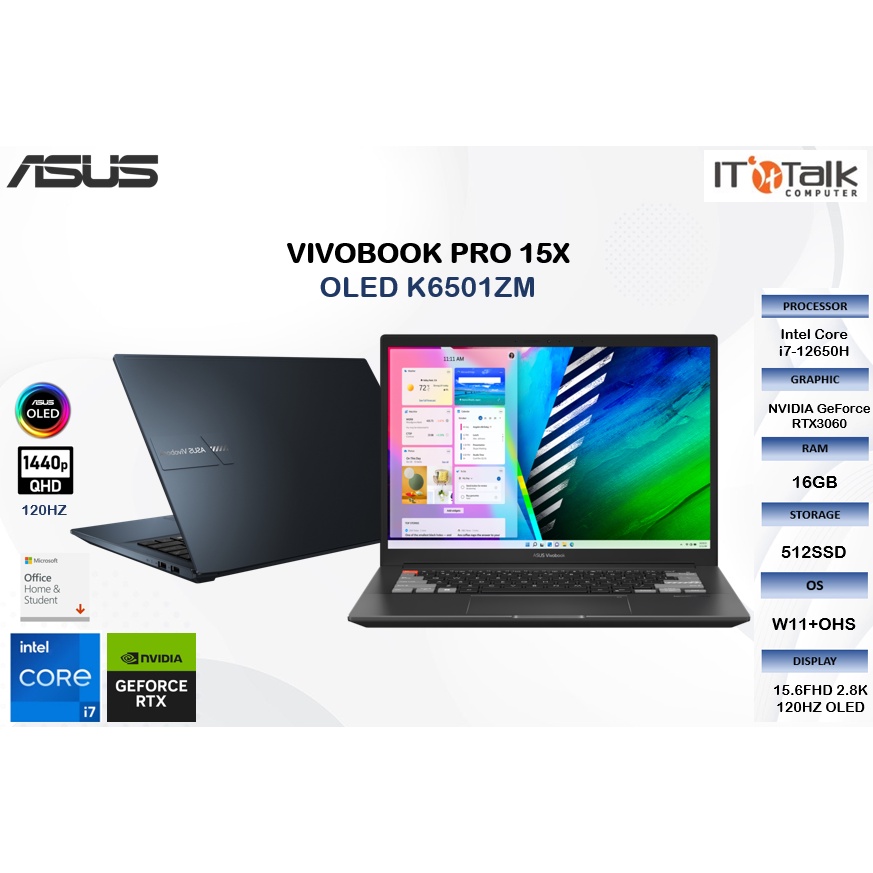 Jual Asus Vivobook Pro X Oled K Zm I H Gb Ssd Rtx