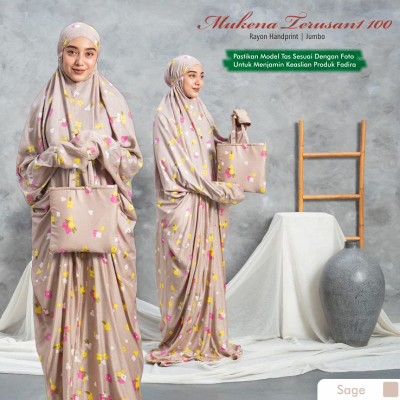 Jual Mukena Terusan Handprint Ukuran Super Jumbo by Fadira | Shopee ...
