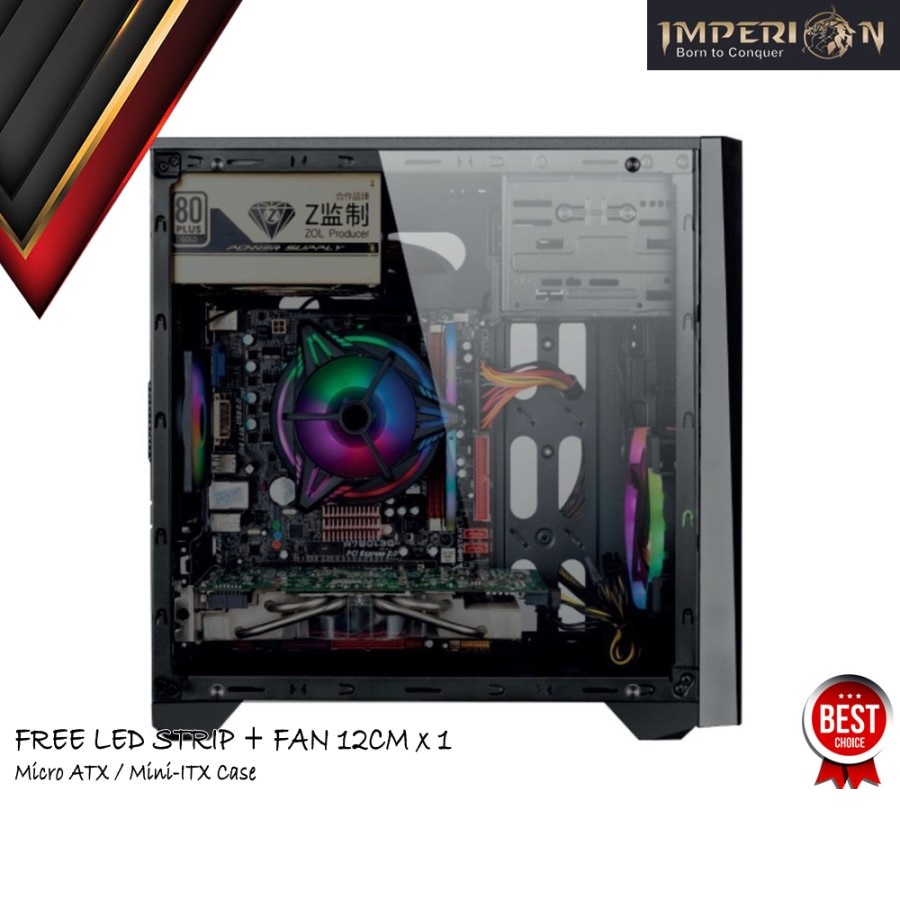 Jual Imperion Casing Fortress 307 ( include 1 Fan RGB + 1 LED Strip ...