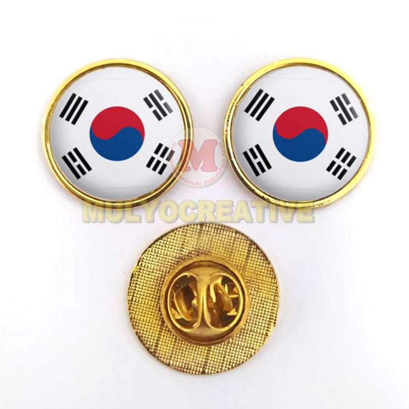 Jual Collar Pin Korea Bendera Bros Korea Badge Flag Logo Lapis Resin ...