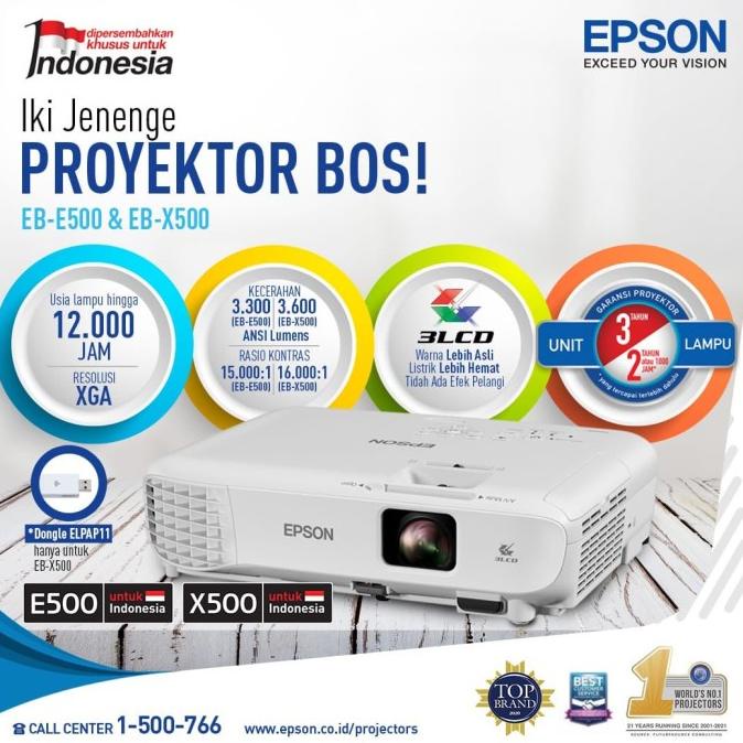 Jual Proyektor Epson Eb-X500 Ebx500 Eb X500 Pengganti Eb X400 Xga ...