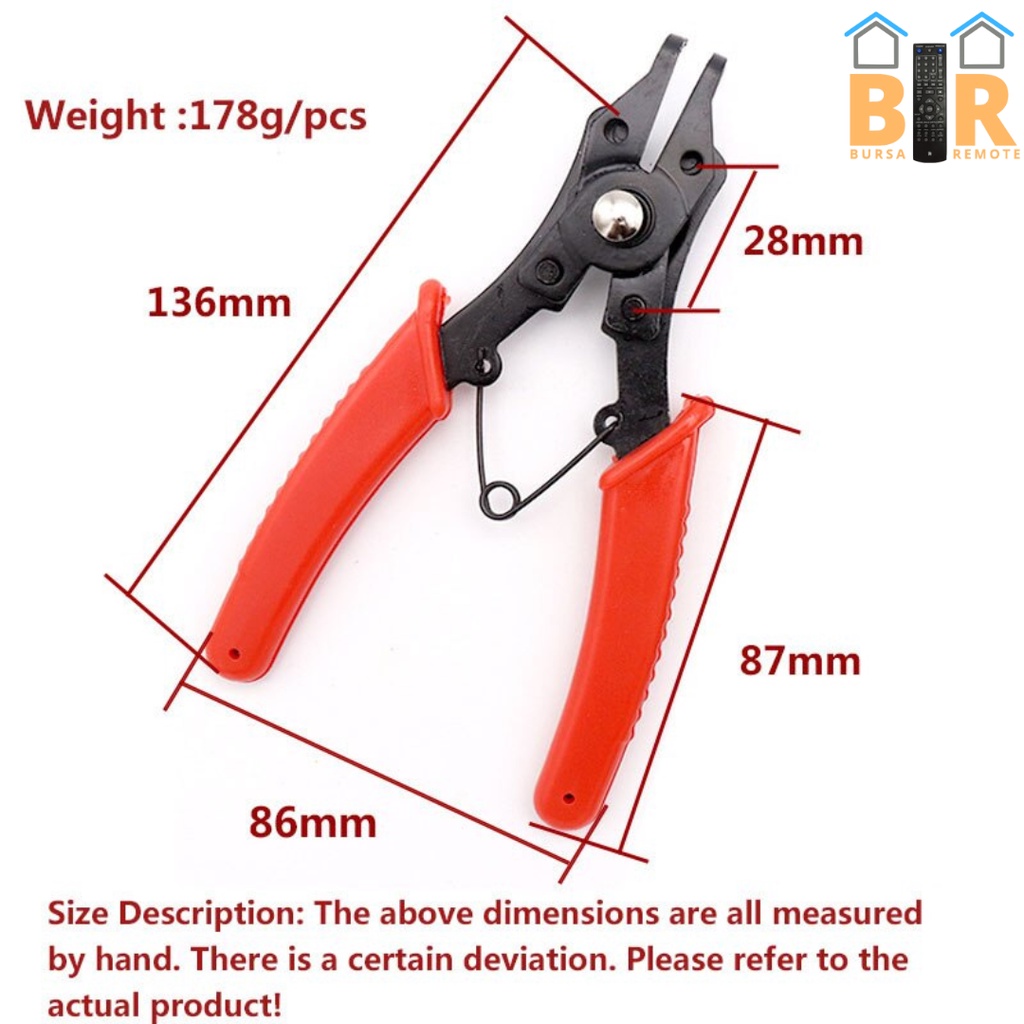 Jual Tang Snap Ring 4In1 Plier Snapring + 4 Mata Tang Penjepit Kabel ...