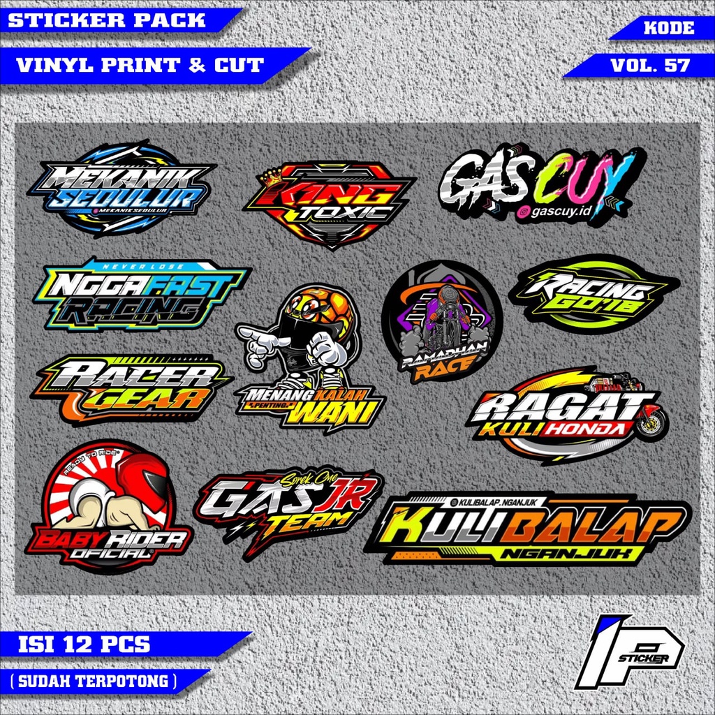Jual STICKER RACING / STIKER PACK KATA KATA / STIKER MOTOR / STICKER ...