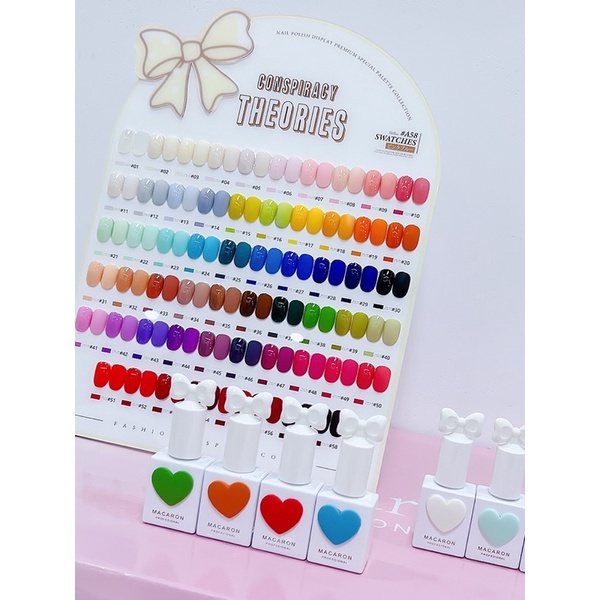 Jual [READY STOCK] SANSU Macaron series 58 colors set nail gel free
