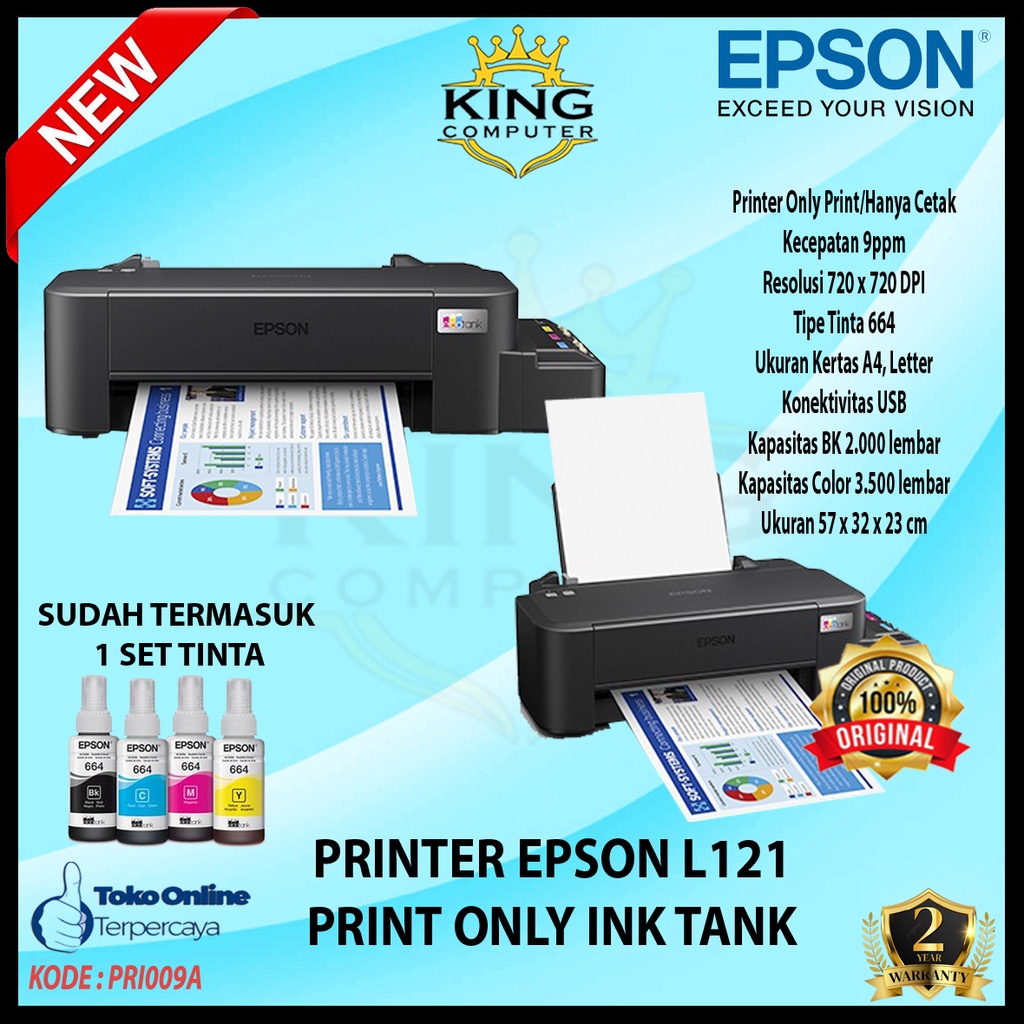 Jual Printer Epson L121 Inktank Print Only Shopee Indonesia 6077