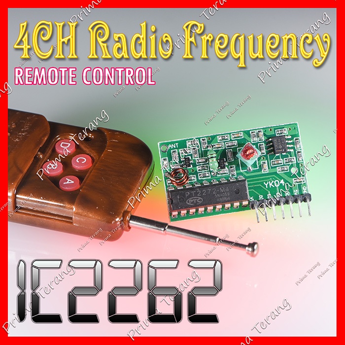 Jual 4 Channel RF Remote Control Wireless IC2262 2272 2262 4CH | Shopee ...