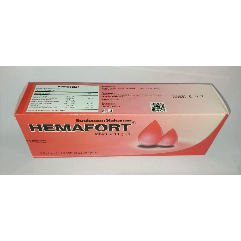 Jual HEMAFORT Multivitamin Mineral Tablet Tambah Darah | Shopee Indonesia