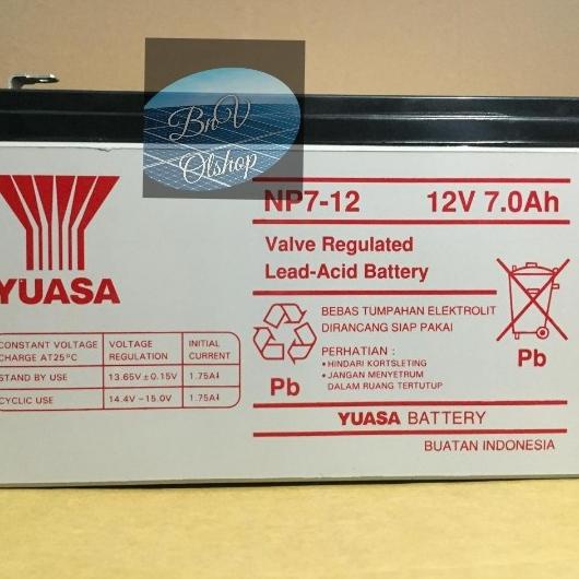 Jual Aki Ups Yuasa Vrla Np7-12 12V 7Ah Ori Indonesia | Shopee Indonesia