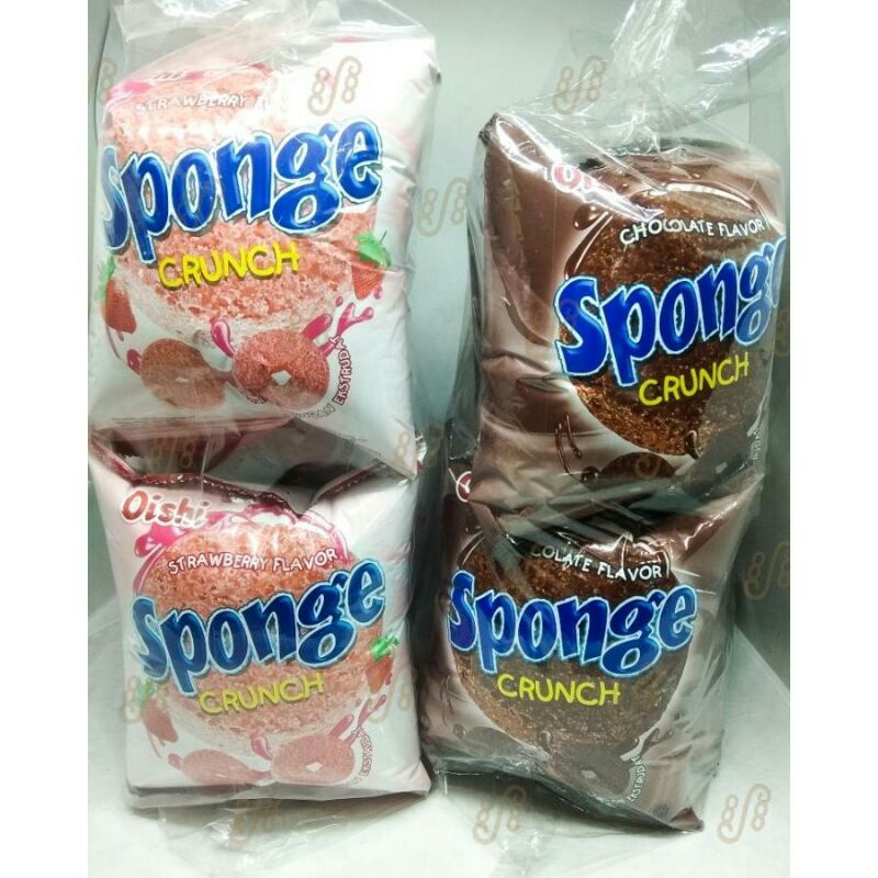 Jual Oishi Sponge Coklat / Strawberry 9gr (1 Renceng 10 Pcs) Cemilan ...