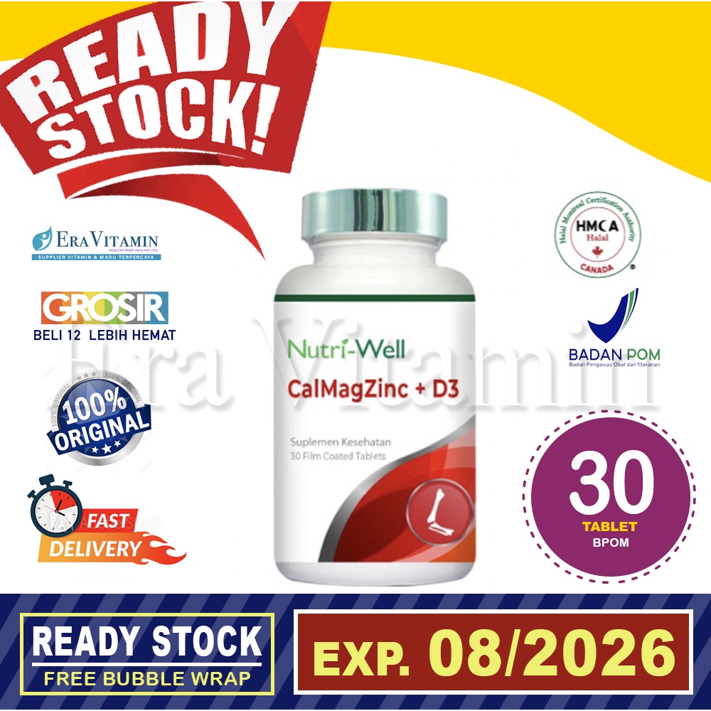 Jual Nutriwell Cal Mag Zinc + D3 400 IU (30 tablet) | Shopee Indonesia