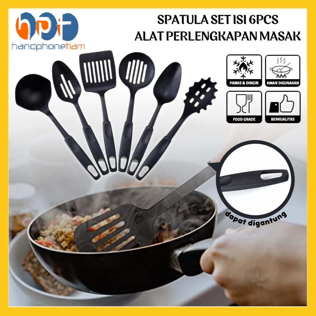 Jual Spatula Plastik Set Isi 6 Pcs Sodet Alat Memasak Tumis Rebus