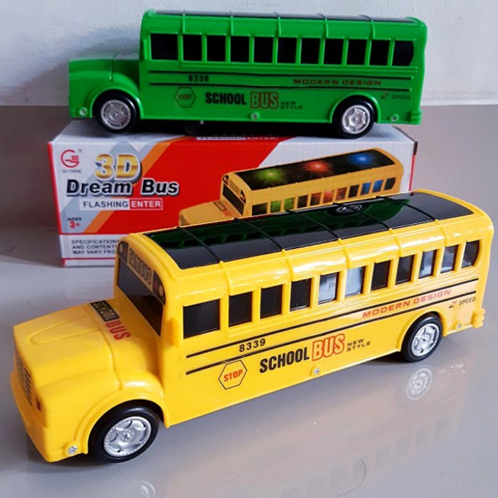 Jual Mainan Bus Sekolah Besar Bump Go Lampu Musik - Mobil Mobilan Batre