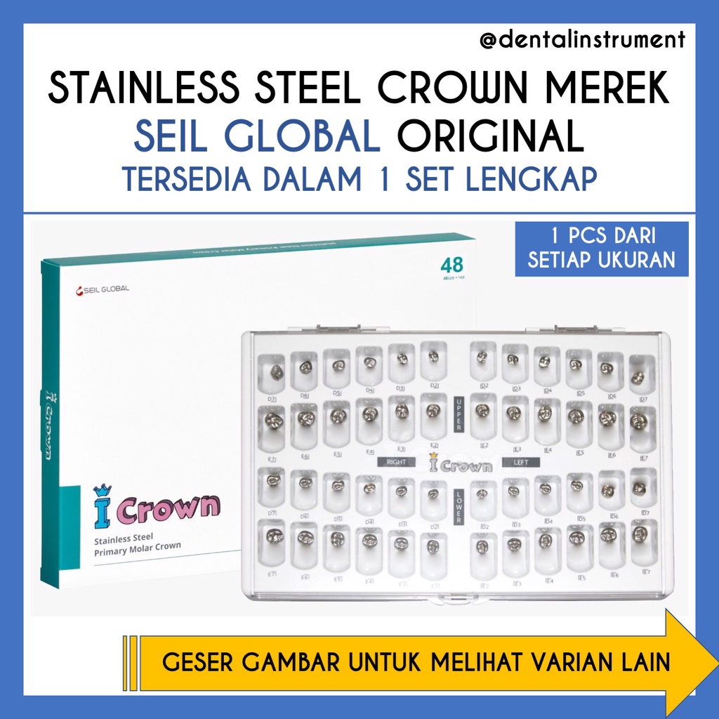 Jual Dental Stainless Steel Crown / SSC / Kids Child Crown / ICrown