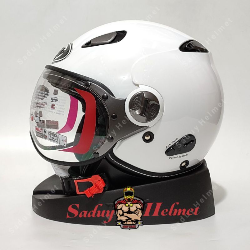 Jual HELM KYT ELSICO WHITE / PUTIH KYT RETRO CLASIC Shopee Indonesia