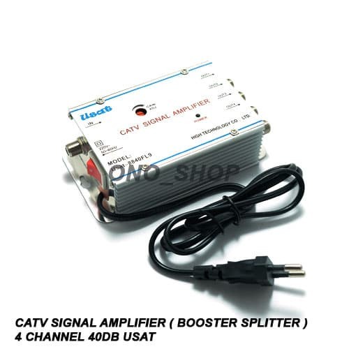 Jual CATV SIGNAL AMPLIFIER ( BOOSTER SPLITTER ) 4 CHANNEL 40DB USAT