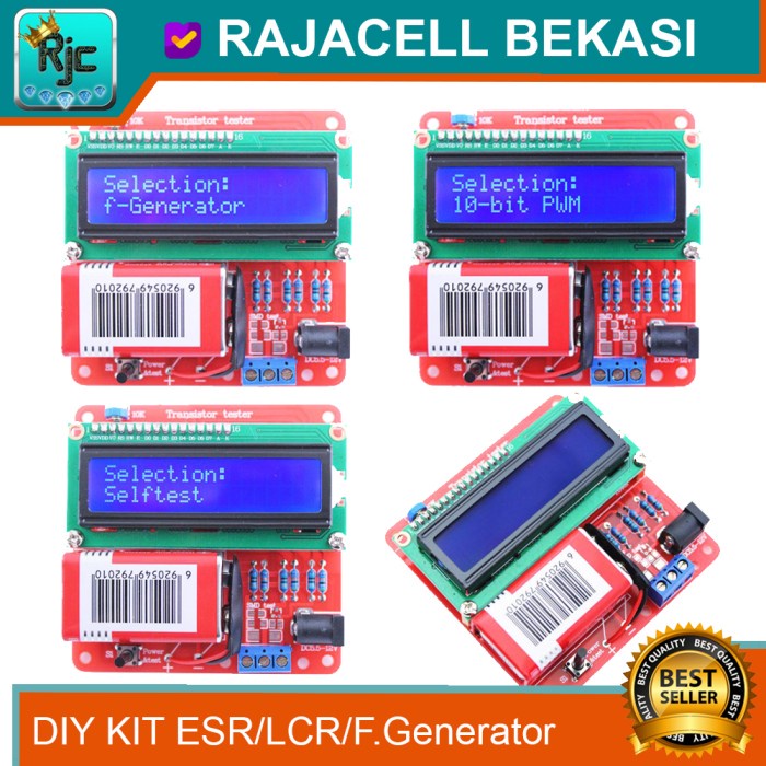 Jual DIY KIT ESR METER LCR METER SIGNAL PWM GENERATOR FREKUENSI METER ...
