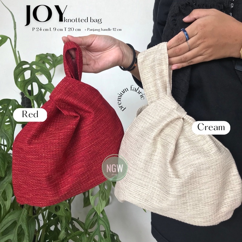 Jual Joy Knotted Bag 24x9x20 Tas korea aesthetic hampers goodie bag