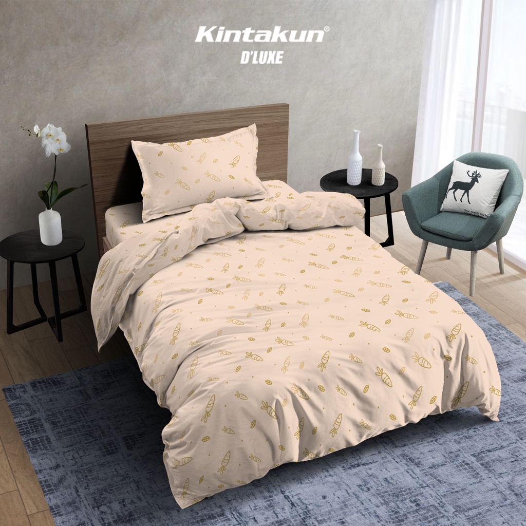 Jual Kintakun Bed Cover Tanpa Sprei Single/Double Carota Dluxe Gold ...