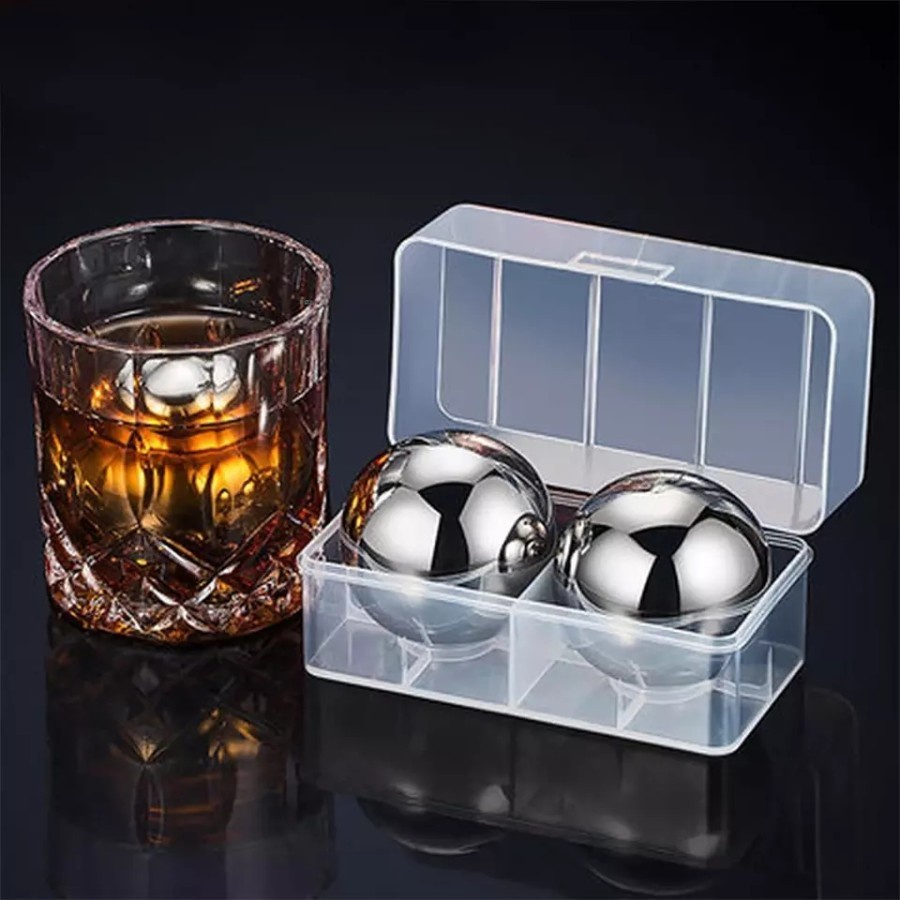Jual ES BATU BOLA MINUMAN PENDINGIN STAINLESS STEEL WINE ICE CUBE BALLS