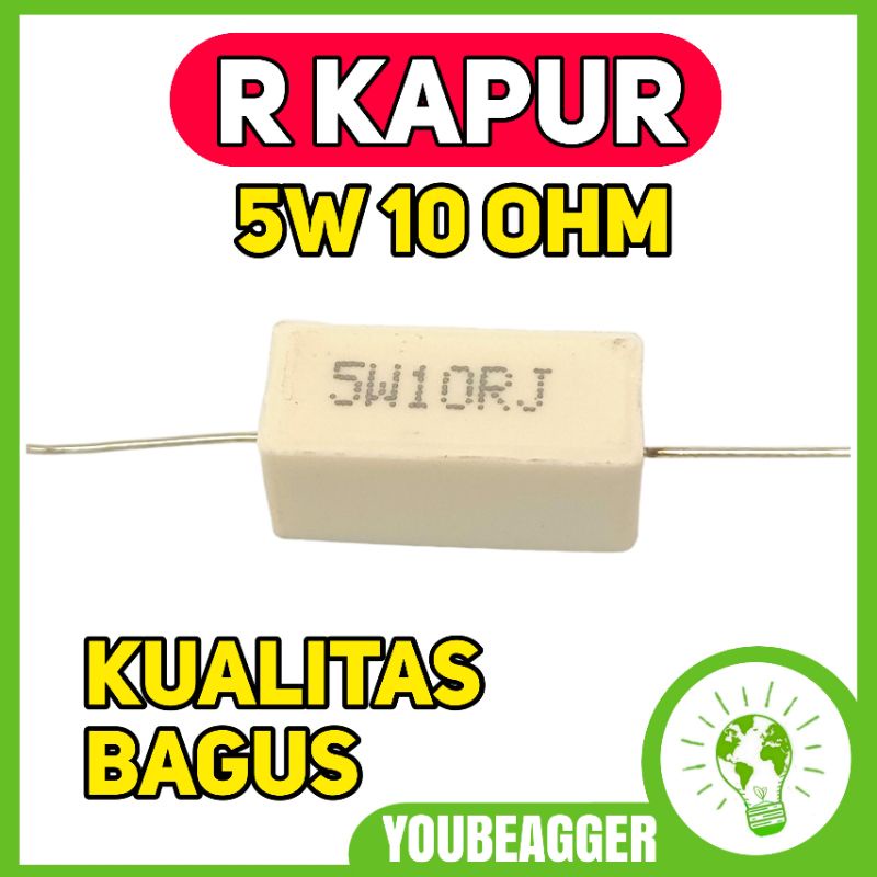 Jual R kapur 5w10rj 5w 10 ohm | Shopee Indonesia