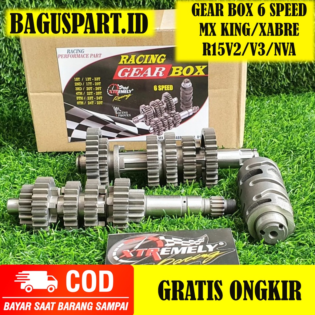 Jual GEARBOX RASIO 6 SPEED MX KING / XABER / R15 V2 XTREME | Shopee ...