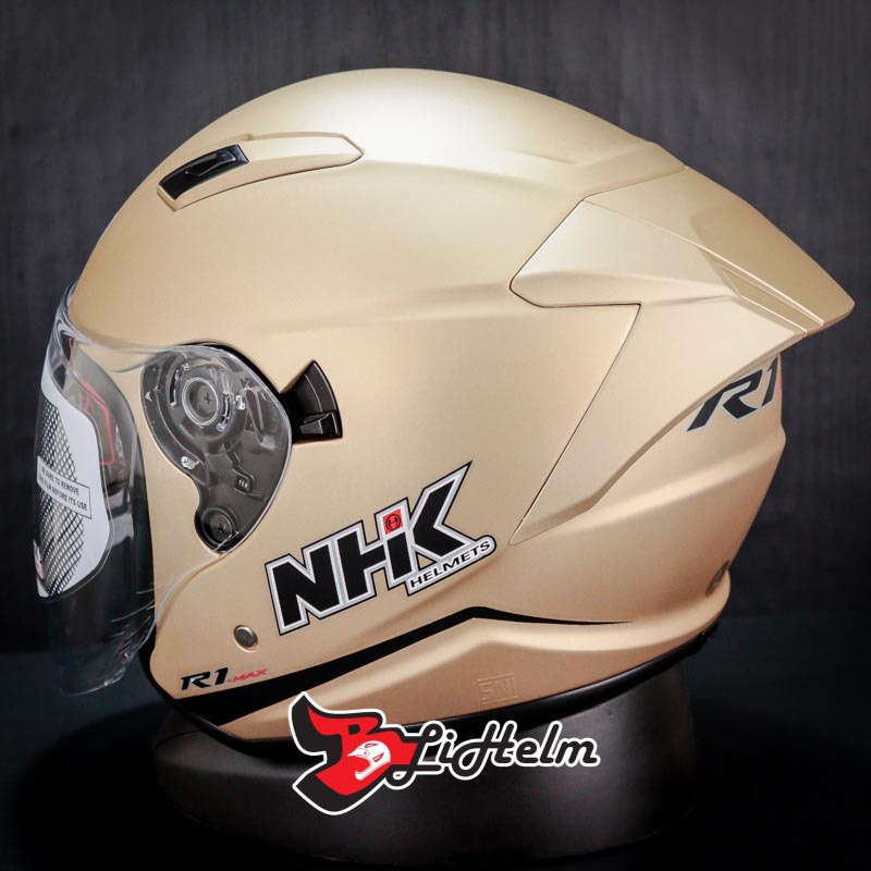 Jual NHK HELM R1 MAX SOLID LIGHT GOLD DOFF | R-1 Half face - Double ...
