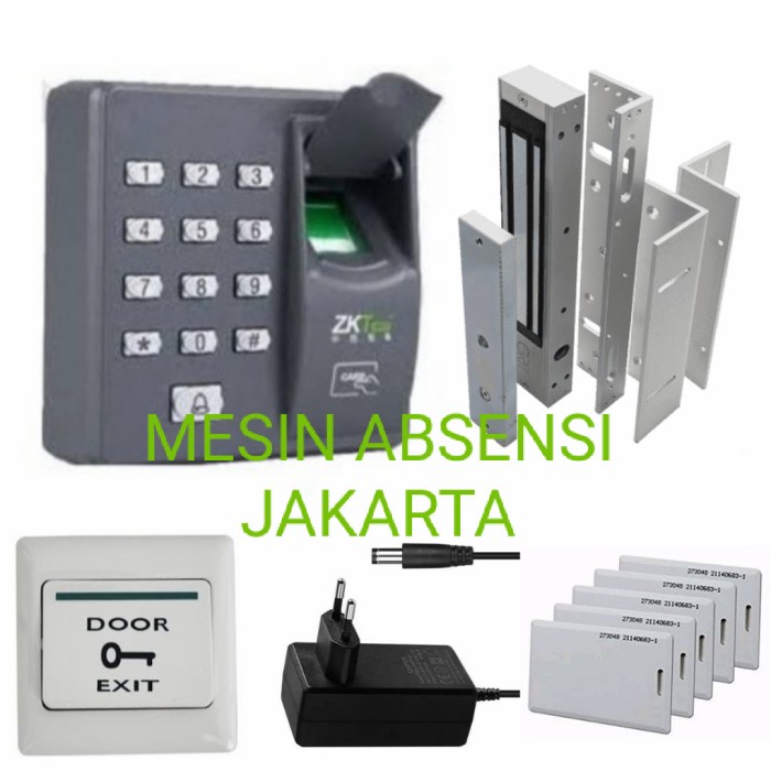 Jual zkteco x6 paket akses door fingerprint paket access control acces