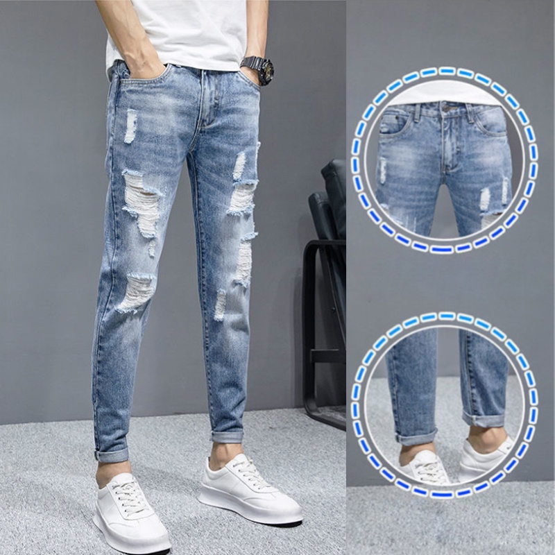 Jual Celana jeans slim fit pria celana jeans pria straight jeans celana ...