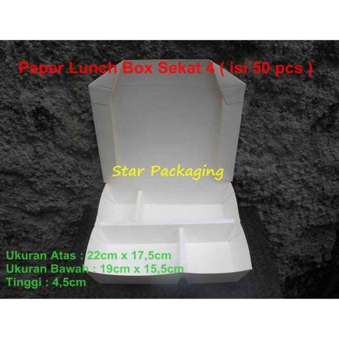 Jual Paper Lunch Box Sekat Pcs Shopee Indonesia