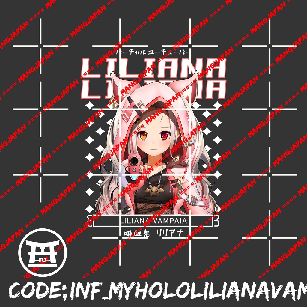 Jual Kaos Distro Infinite Anime Vtuber Liliana Vampaia My Holo