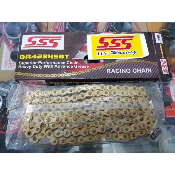 Jual Rantai Sss 428 Hsbt Gold 120 L 130 L 140 L Shopee Indonesia