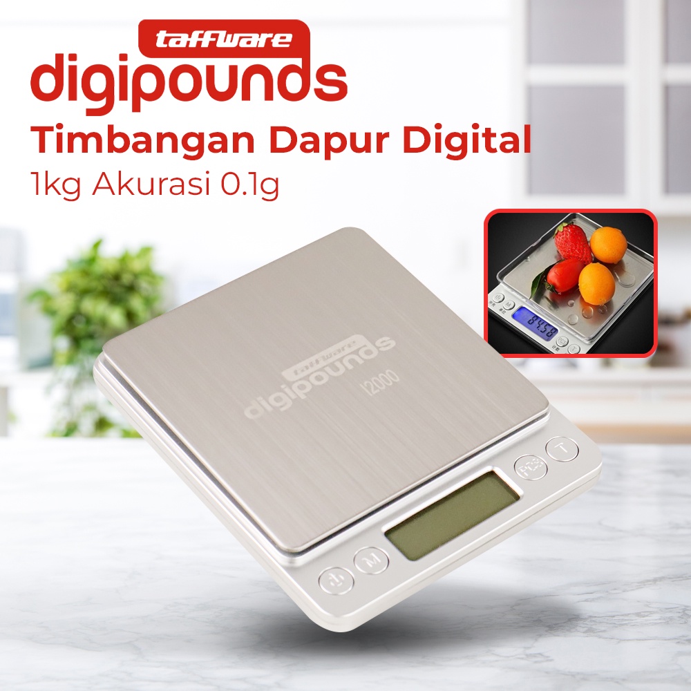 Jual Taffware Digipounds Timbangan Dapur Mini Digital Platform Scale