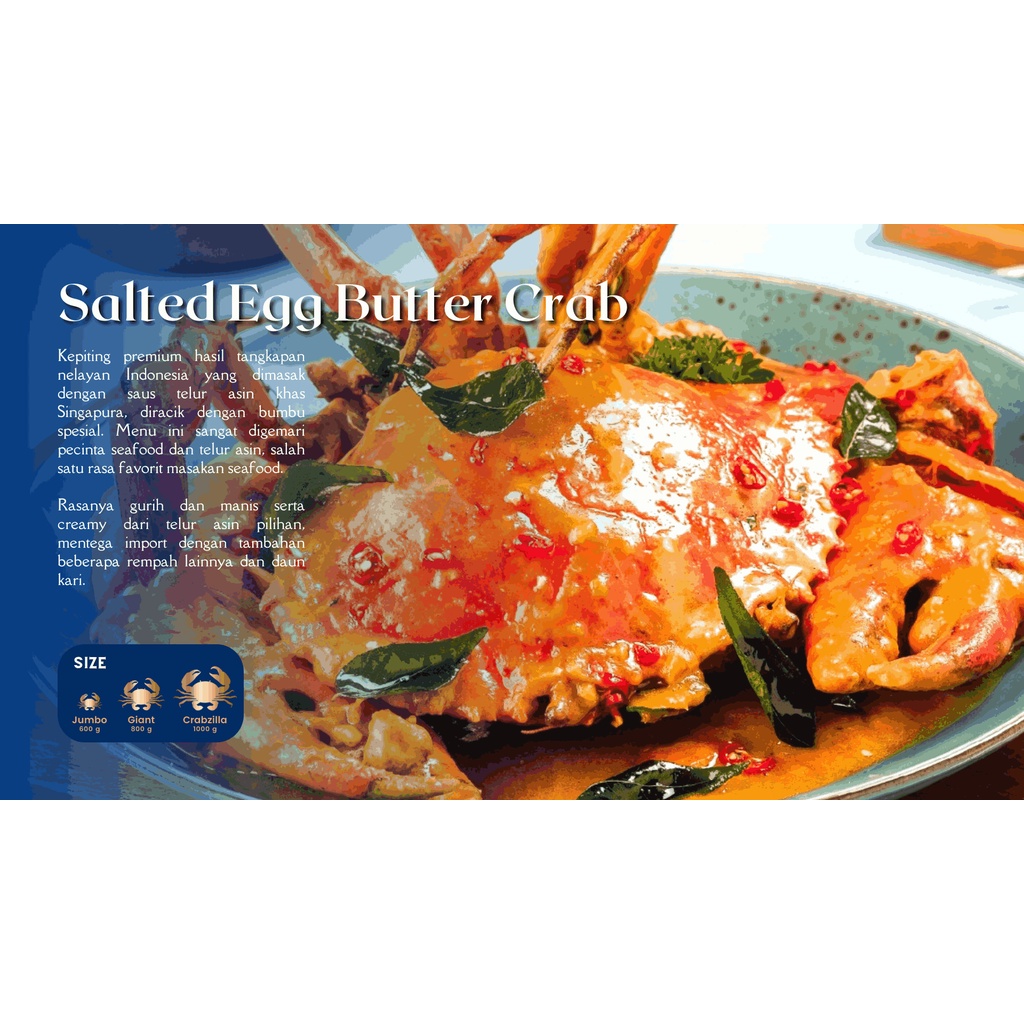 Jual Crab & Butter Salted Egg Butter Jumbo King Crab (Kepiting Jumbo