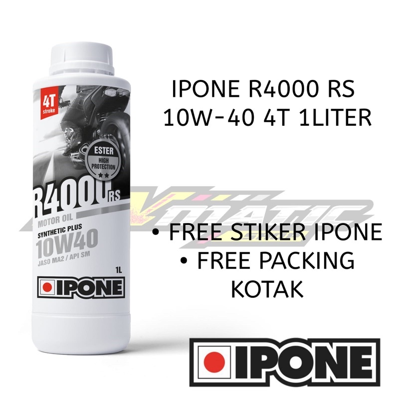 Jual OLI MESIN IPONE R4000 RS 10W-40 1LITER | Shopee Indonesia