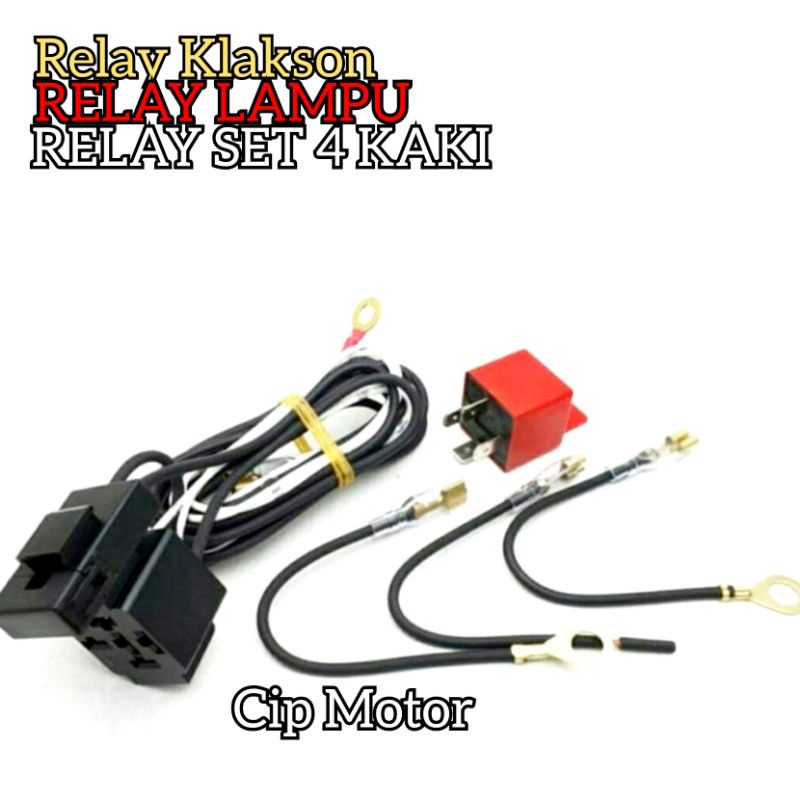 Jual Relay Set Kit Klakson dan Lampu Motor Mobil 12 Volt Sekring