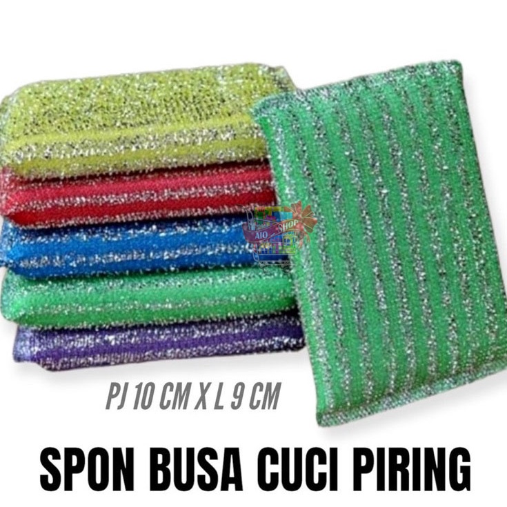 Jual Spon Busa Spon Jaring Spons Bantal Sponge Cuci Piring COD Bayar Di ...