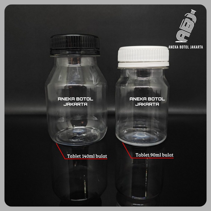 Jual Botol tablet 90 ml bulat tebal keras / Botol kapsul 90 ml bulat ...